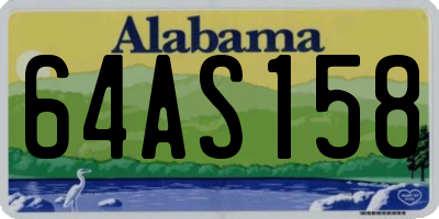 AL license plate 64AS158