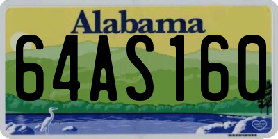 AL license plate 64AS160