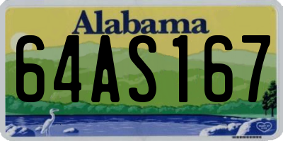 AL license plate 64AS167