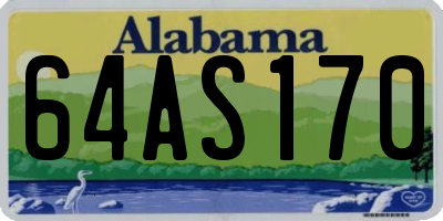 AL license plate 64AS170