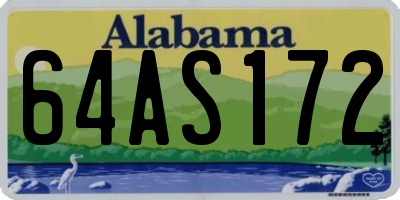AL license plate 64AS172