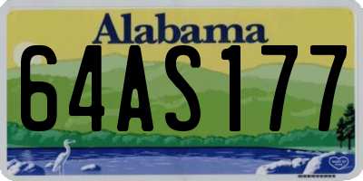 AL license plate 64AS177