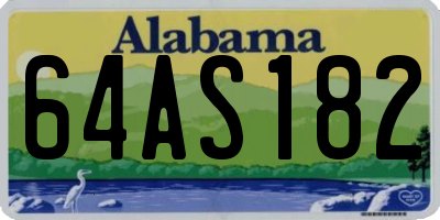 AL license plate 64AS182
