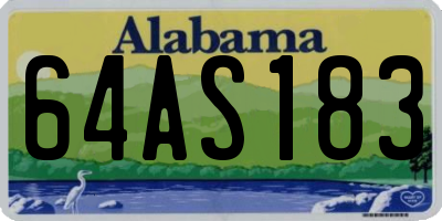 AL license plate 64AS183