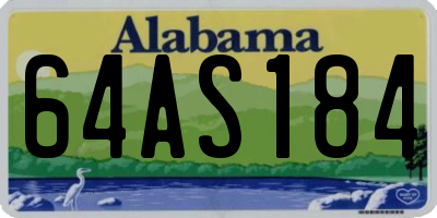 AL license plate 64AS184