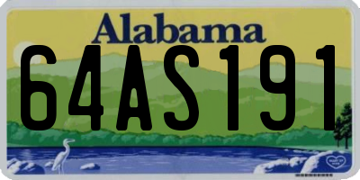 AL license plate 64AS191