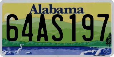 AL license plate 64AS197