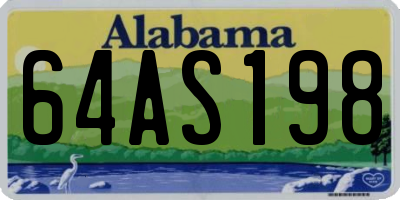 AL license plate 64AS198