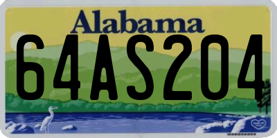 AL license plate 64AS204