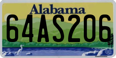 AL license plate 64AS206