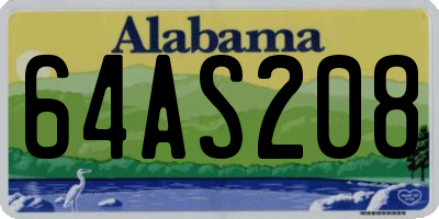 AL license plate 64AS208
