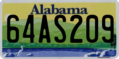 AL license plate 64AS209