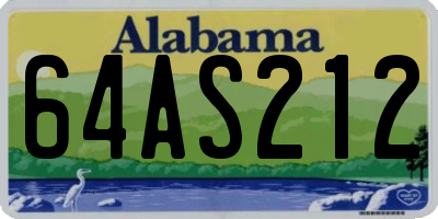 AL license plate 64AS212