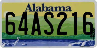 AL license plate 64AS216
