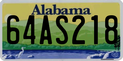 AL license plate 64AS218
