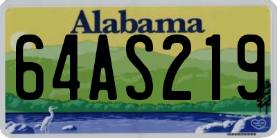 AL license plate 64AS219