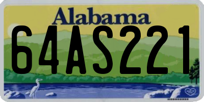 AL license plate 64AS221