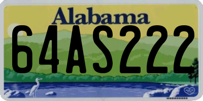 AL license plate 64AS222