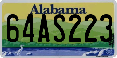 AL license plate 64AS223