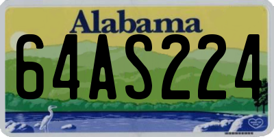 AL license plate 64AS224
