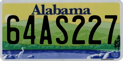AL license plate 64AS227