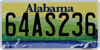AL license plate 64AS236