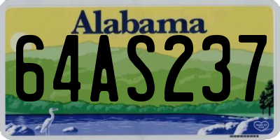 AL license plate 64AS237