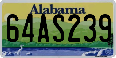 AL license plate 64AS239