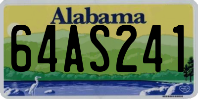 AL license plate 64AS241