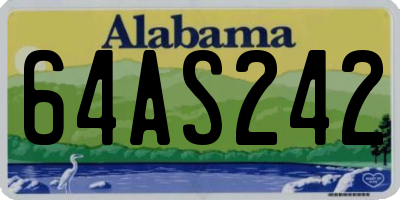AL license plate 64AS242