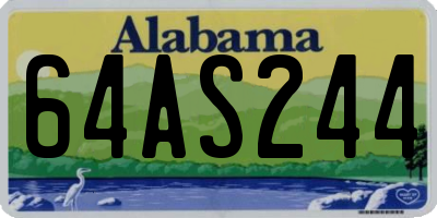 AL license plate 64AS244