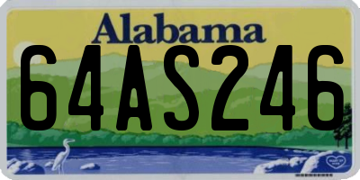 AL license plate 64AS246