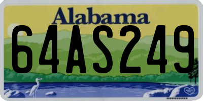 AL license plate 64AS249