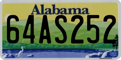 AL license plate 64AS252