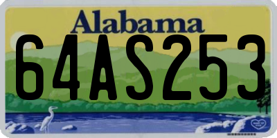 AL license plate 64AS253
