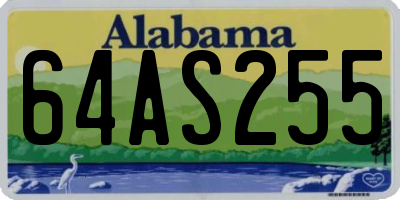 AL license plate 64AS255