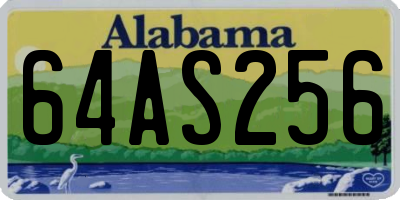 AL license plate 64AS256