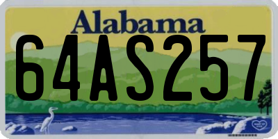 AL license plate 64AS257