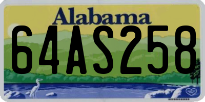 AL license plate 64AS258