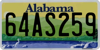 AL license plate 64AS259