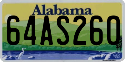 AL license plate 64AS260