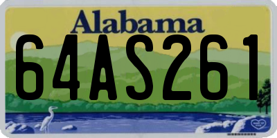AL license plate 64AS261