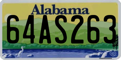 AL license plate 64AS263