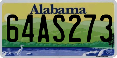 AL license plate 64AS273