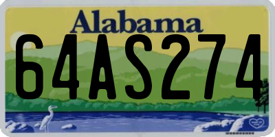 AL license plate 64AS274