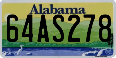 AL license plate 64AS278