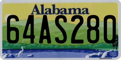 AL license plate 64AS280