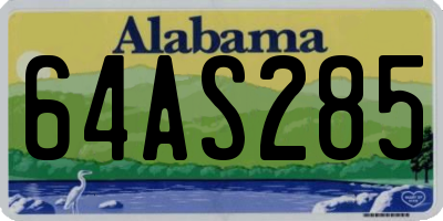 AL license plate 64AS285