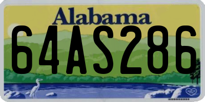 AL license plate 64AS286