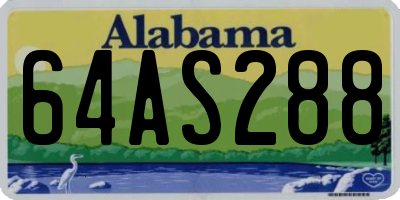 AL license plate 64AS288